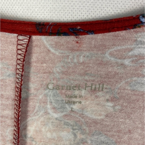 Garnet Hill Jersey Knit Swing Dress  Floral Print Tencel Jersey Knit Travel NWT - Picture 7 of 10